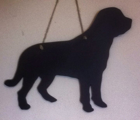 Rottweiler with tail Dog Shaped Black Chalkboard Christmas Birthday gift present pet supplies