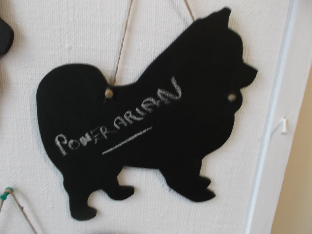 Pomeranian Dog Black Chalkboard unusal Christmas or birthday present gift ideas pet supplies - Tilly Bees