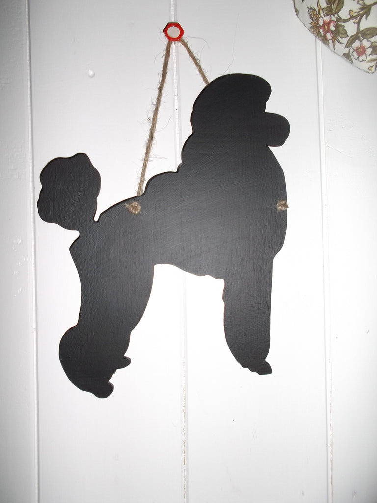 Poodle Standard Poodle Dog Shaped Black Chalkboard Christmas gift present pet supplies - Tilly Bees