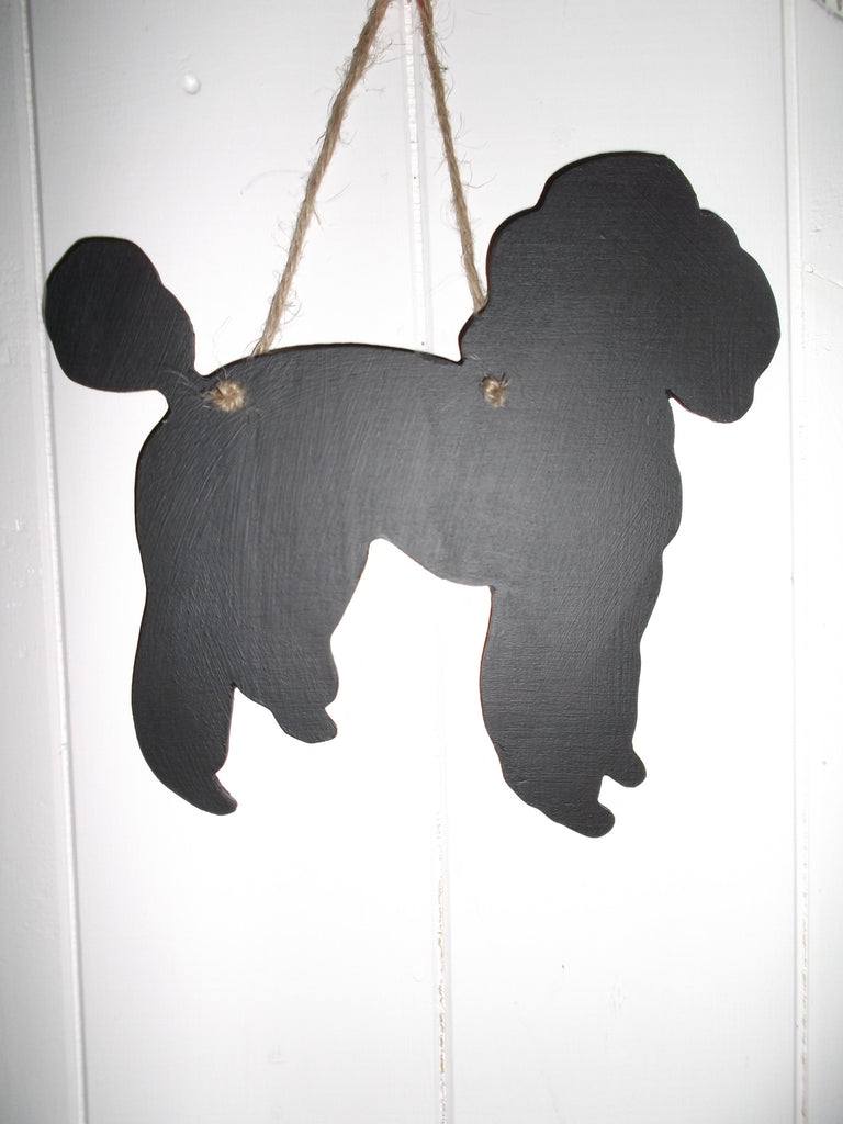 Poodle Toy Poodle Dog Shaped Black Chalkboard Christmas Birthday gift present pet supplies - Tilly Bees