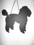 Poodle Standard Poodle Dog Shaped Black Chalkboard Christmas gift present pet supplies - Tilly Bees