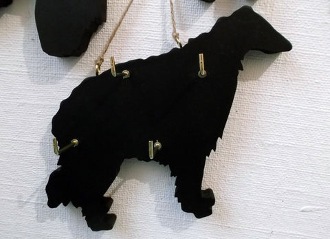 Borzoi Dog Shaped Black Chalkboard Christmas Birthday gift present pet supplies