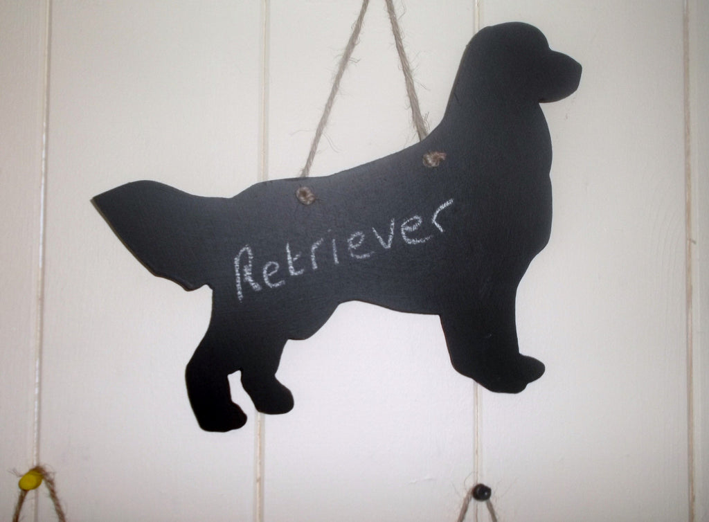 Retriever Dog Shaped Black Chalkboard Christmas Birthday gift present pet supplies - Tilly Bees