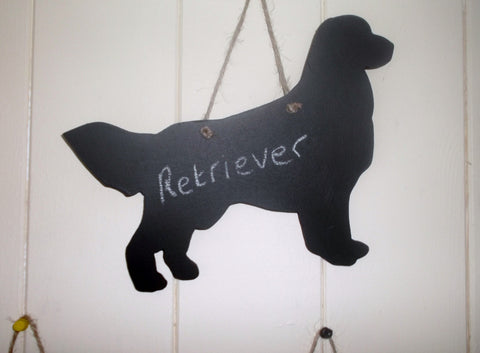 Retriever Dog Shaped Black Chalkboard Christmas Birthday gift present pet supplies