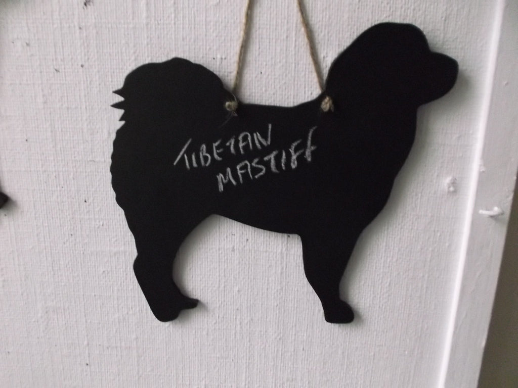 Tibetan Mastiff Terrier Dog Shaped Black Chalkboard Christmas Birthday gift present pet supplies - Tilly Bees