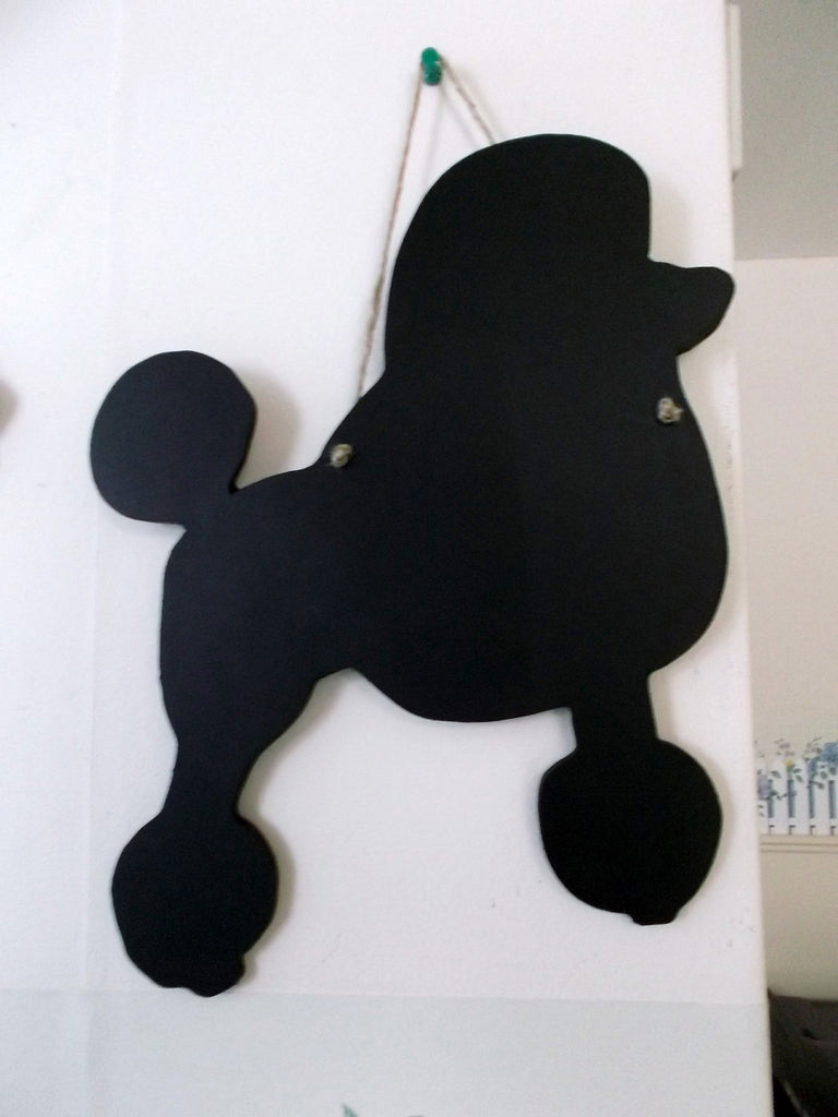 Poodle Show Poodle Dog Shaped Black Chalkboard gift present pet supplies - Tilly Bees