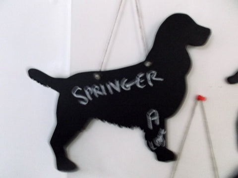 Springer Spaniel Dog Shaped Black Chalkboard Christmas Birthday gift present pet supplies