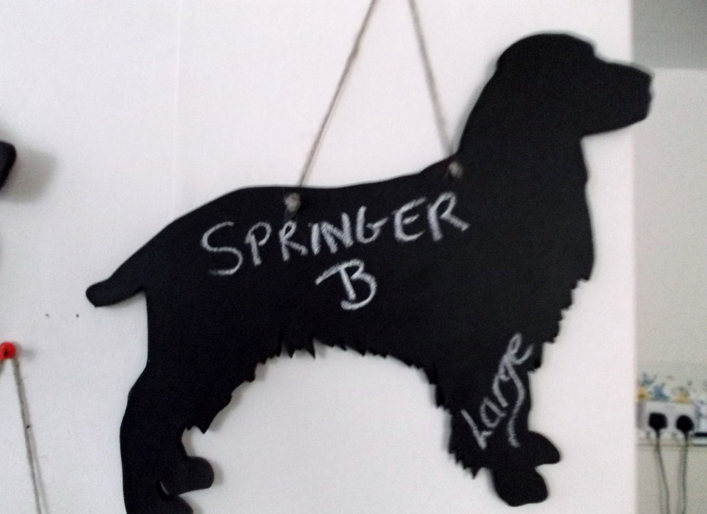 Springer Spaniel Working Dog Shaped Black Chalkboard Christmas Birthday gift present pet supplies - Tilly Bees