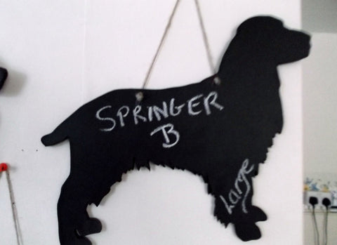 Springer Spaniel Working Dog Shaped Black Chalkboard Christmas Birthday gift present pet supplies