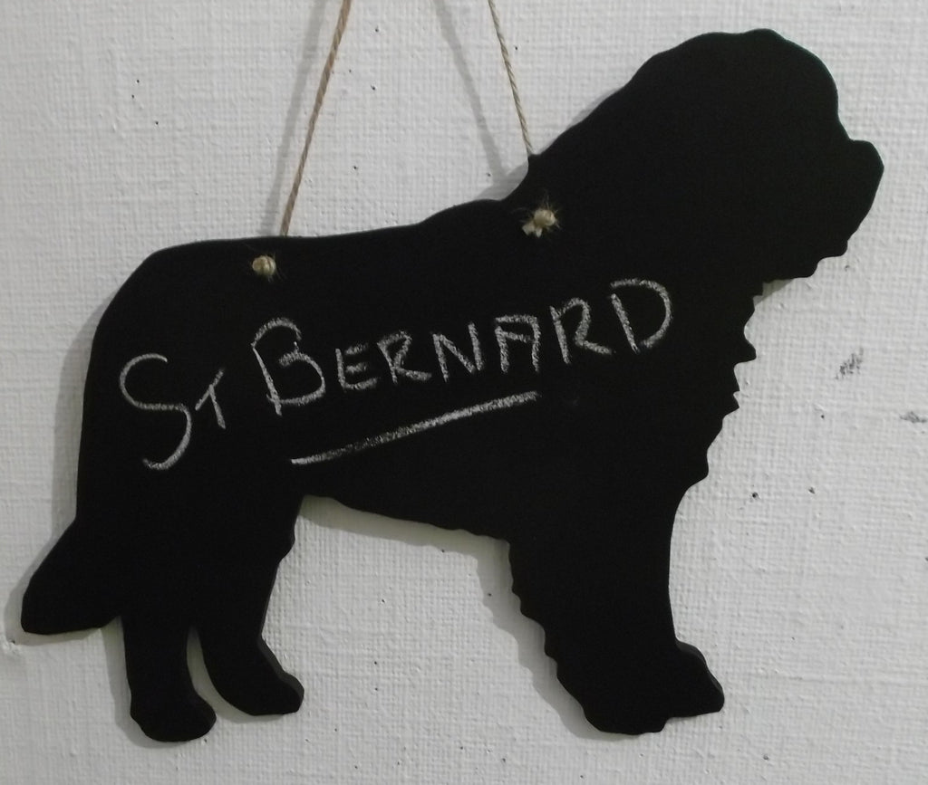 Saint Bernard Dog Shaped Chalk board Blackboard memo message board can be made as a lead holder too - Tilly Bees