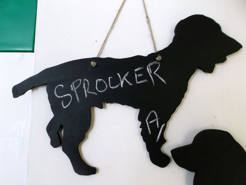 Sprocker Spaniel (a) Dog Shaped Black Chalkboard Christmas Birthday gift present pet supplies