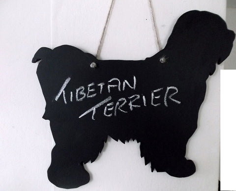 Tibetan Terrier dog Shaped Black Chalkboard Christmas Birthday gift present pet supplies