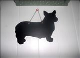 Corgi Dog With No Tail Shaped Black board Chalk board pet puppy Christmas Gift